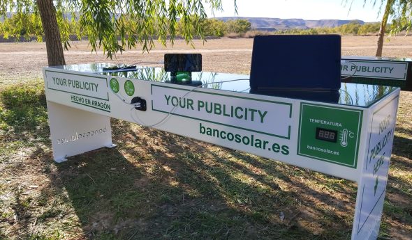 Publicidad en bancos solares inteligentes para empresas, ayuntamientos y patrocinadores. Personaliza el mobiliario urbano con tu marca y tecnología solar.
